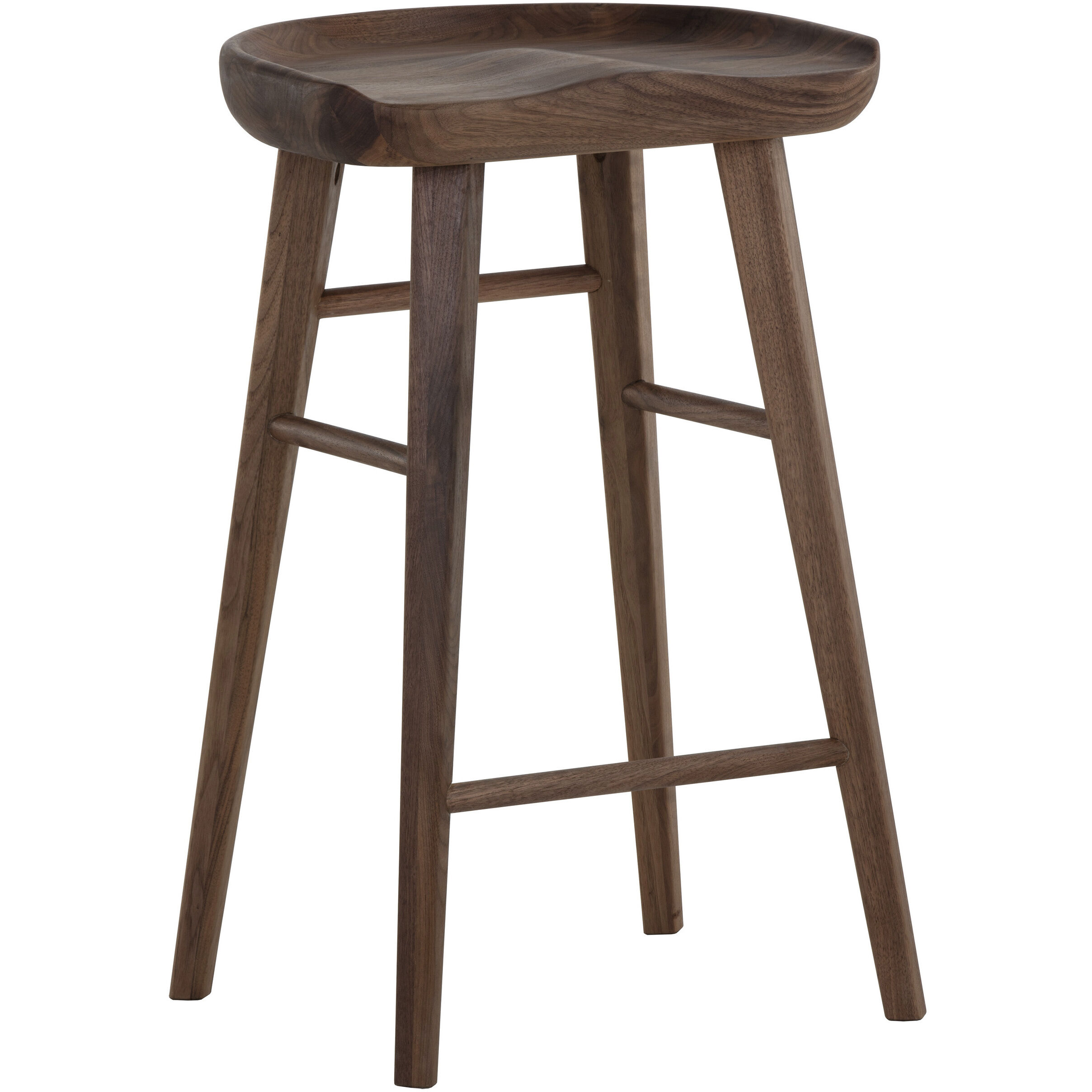 Dominic 26.5 inch Walnut Counter Stool